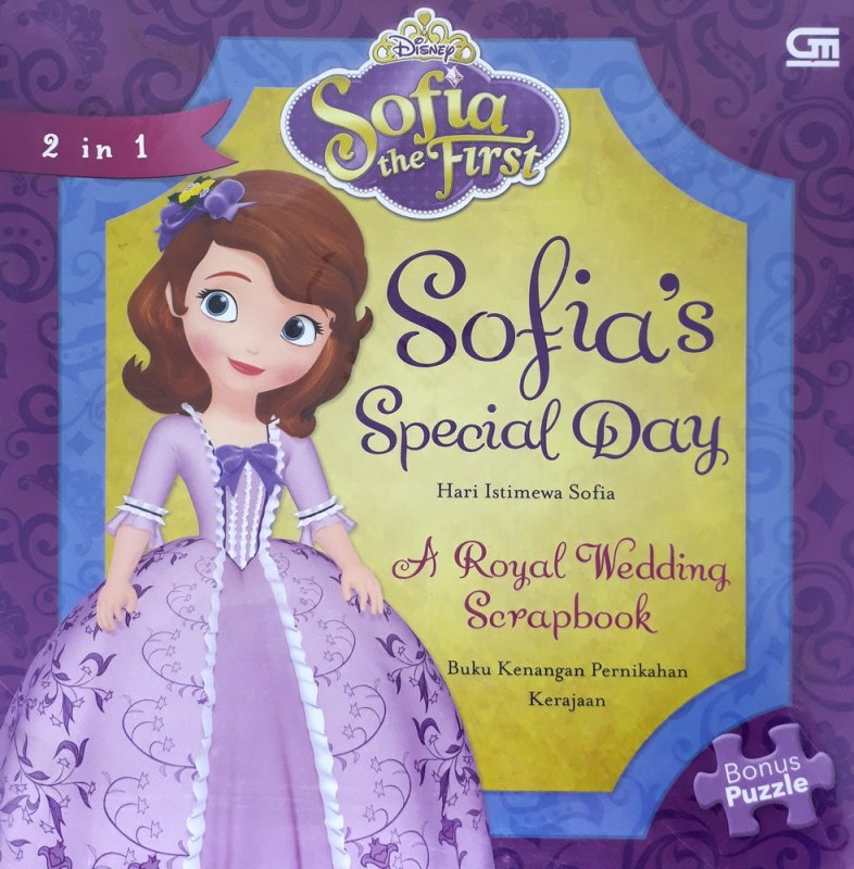 Cover Buku Sofia The First 2 in 1: Hari Istimewa Sofia - Buku Kenangan Pernikahan Kerajaan (Bonus puzzle)