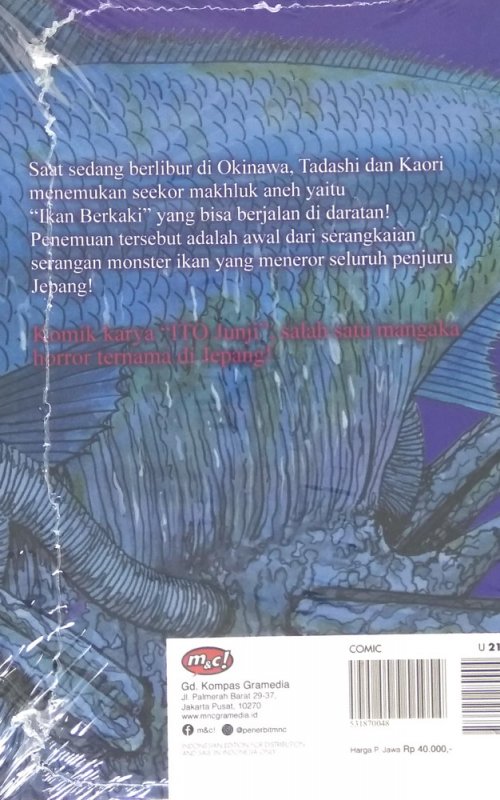 Cover Belakang Buku Gyo : Invasi Monster Ikan 01