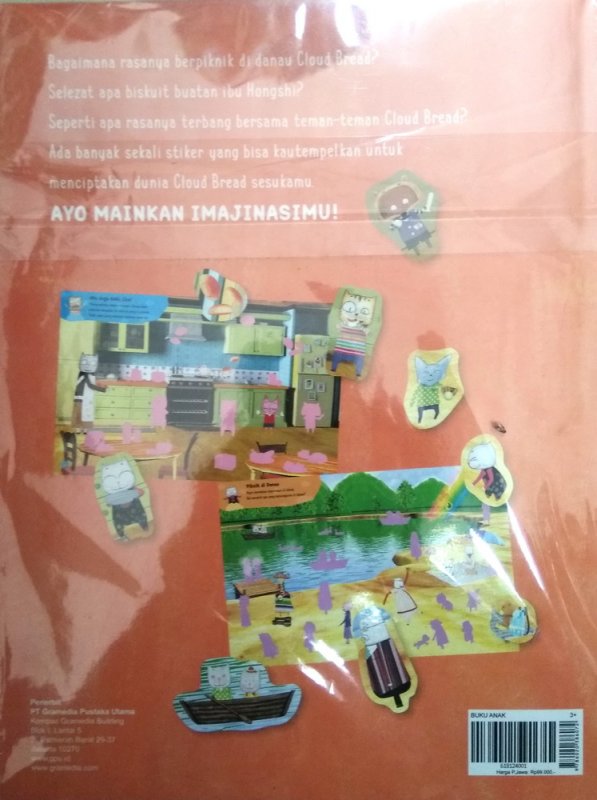 Cover Belakang Buku Cloud Bread: Mainkan Imajinasimu! - Buku Stiker Cloud Bread