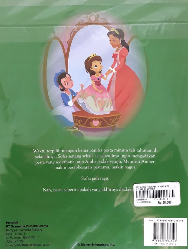 Cover Belakang Buku Sofia The Fisrt: Pesta Minum Teh Yang Sempurna - The Perfect Tea Party