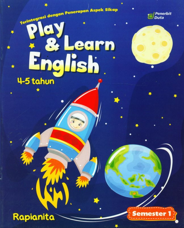 Cover Buku Play & Learn English 4-5 Tahun Semester 1
