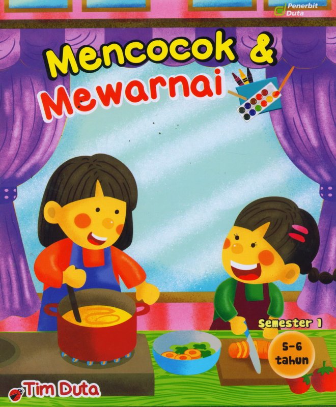 Cover Buku Mencocok & Mewarnai 5-6 Tahun Semester 1