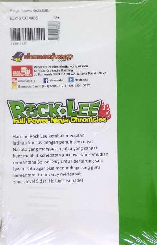 Cover Belakang Buku Rock Lee - Full Power Ninja Chronicles 2