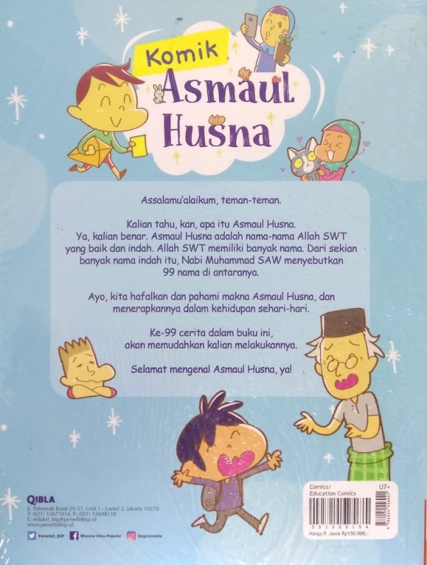 Cover Belakang Buku Komik Asmaul Husna : 99 Kisah Meneladani Asmaul Husna