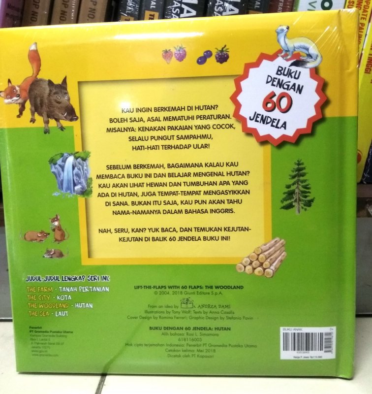 Cover Belakang Buku The Woodland (Hutan) : Boardbook - Edisi Dwibahasa Inggris-indonesia
