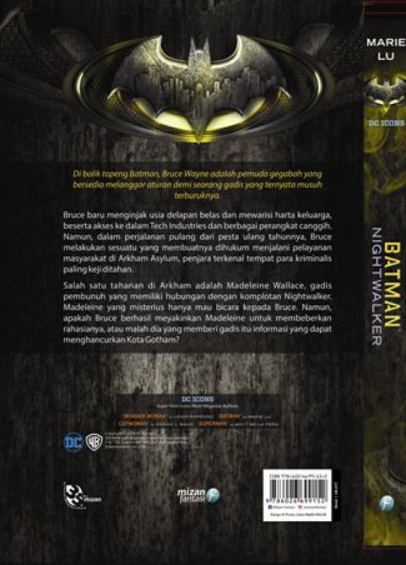 Cover Belakang Buku Batman: Nightwalker