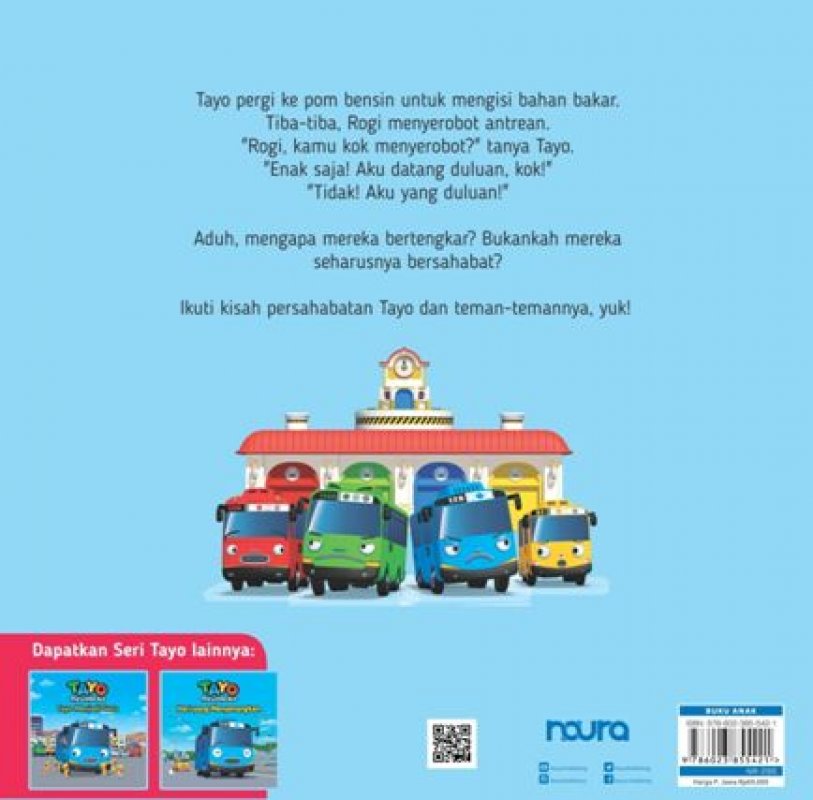Cover Belakang Buku Seri Tayo Si Bus Kecil: Mari Bersahabat