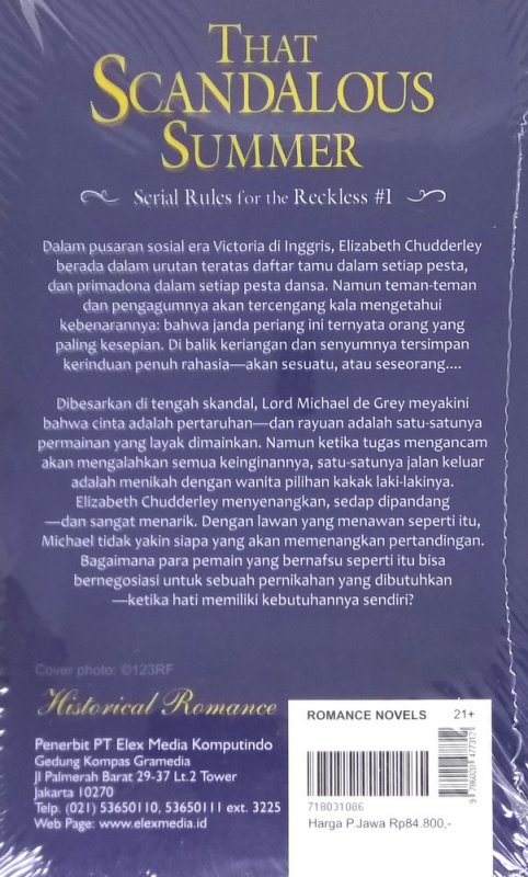 Cover Belakang Buku HR: That Scandalous Summer