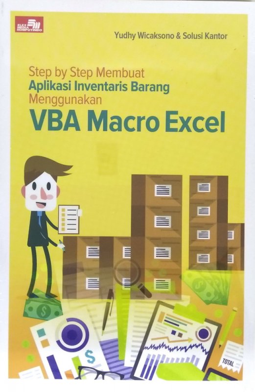 Cover Buku Step by Step Membuat Aplikasi Inventaris Barang Menggunakan VBA Macro Excel