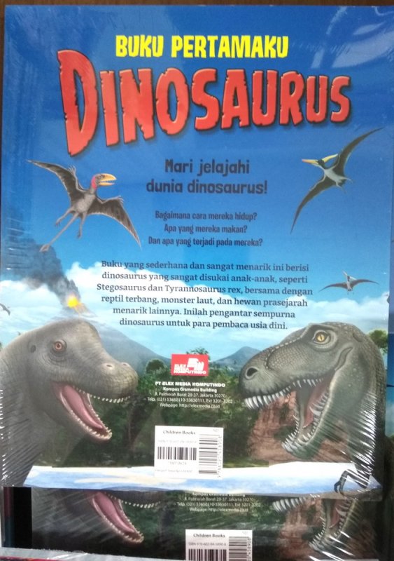 Cover Belakang Buku Buku Pertamaku Dinosaurus