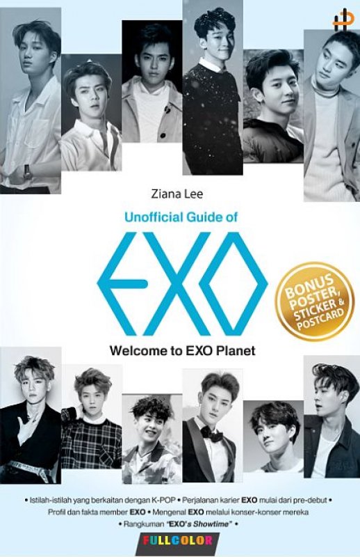 Cover Buku Unofficial Guide Of Exo : Welcome To EXO Planet [post card + poster + stiker] Pre-order