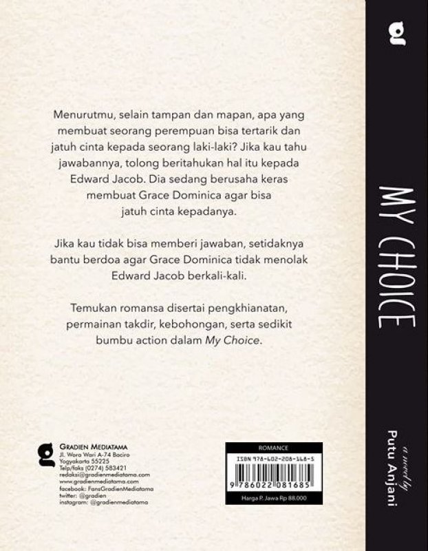 Cover Belakang Buku My Choice [Edisi TTD + Bonus: Cermin Korea]