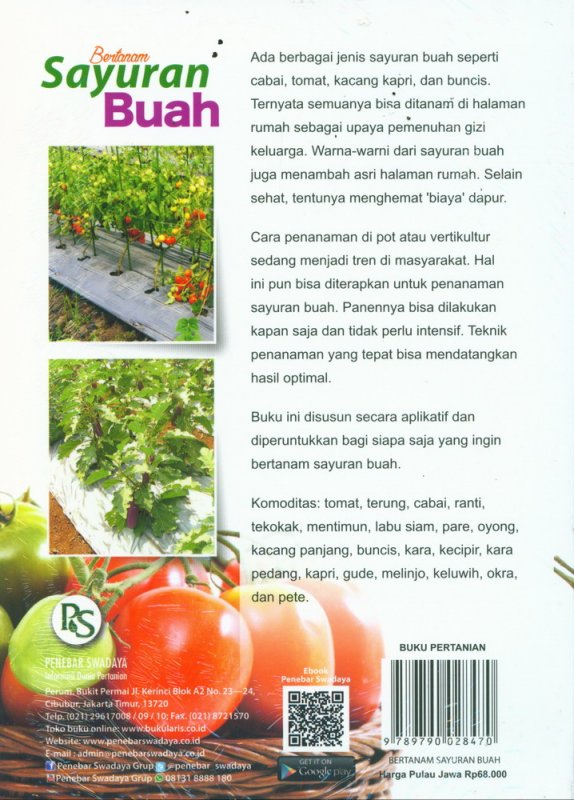 Cover Belakang Buku Bertanam Sayuran Buah