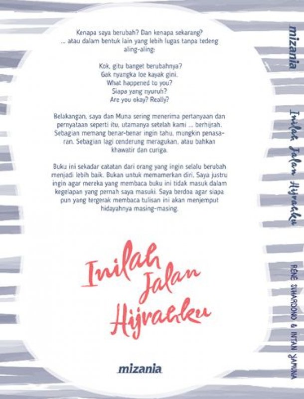 Cover Belakang Buku Inilah Jalan Hijrahku : From Hopelessnes to Acceptance [Edisi TTD + gimmick]