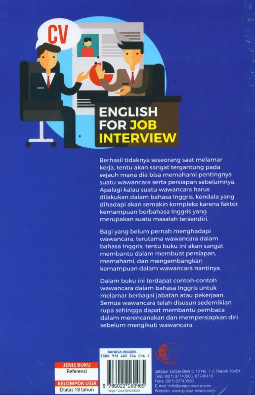 Cover Belakang Buku English For Job Interview
