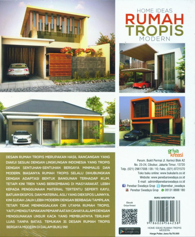 Cover Belakang Buku Home Ideas Rumah Tropis Modern