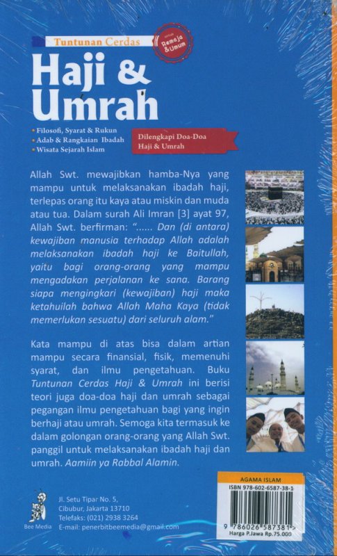 Cover Belakang Buku Tuntunan Cerdas Haji & Umrah