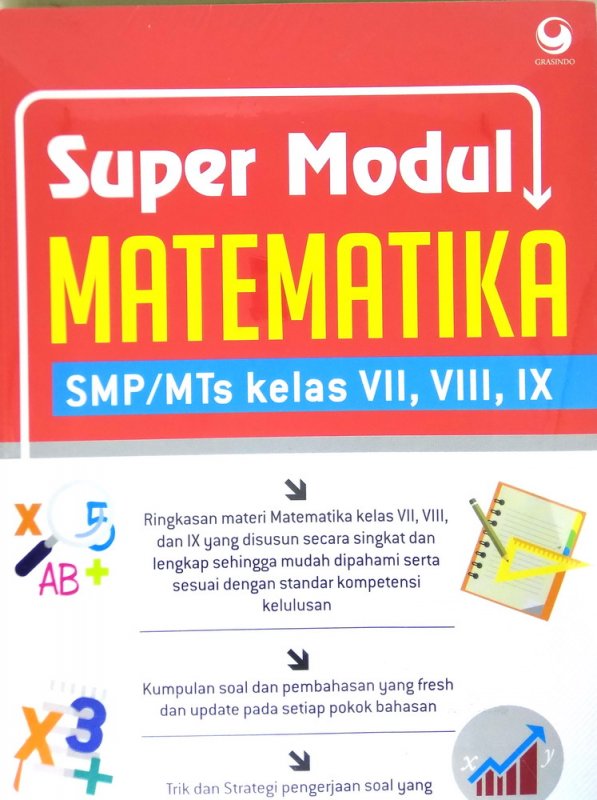 Cover Buku Super Modul Matematika SMP MTs Kelas VII, VIII, IX
