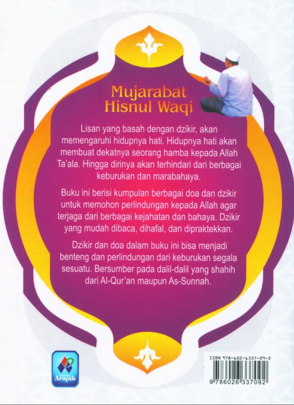 Cover Belakang Buku Mujarabat Hisnul Waqi (buku saku)