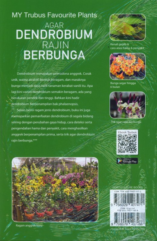 Cover Belakang Buku Agar Dendrobium Rajin Berbunga