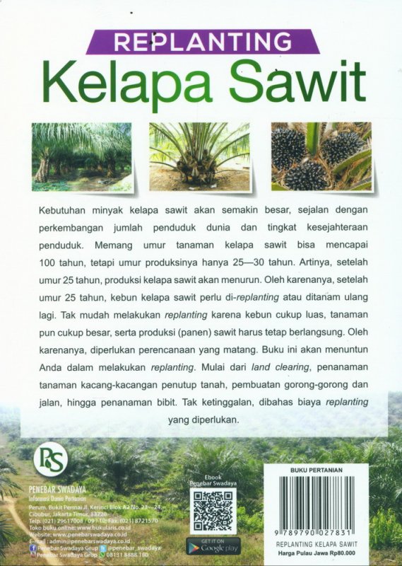 Cover Belakang Buku Replanting Kelapa Sawit