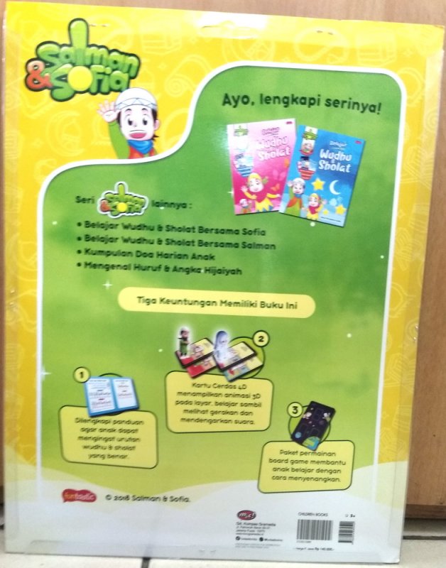 Cover Belakang Buku Salman & Sofia: Belajar Wudhu dan Sholat Bersama Salman