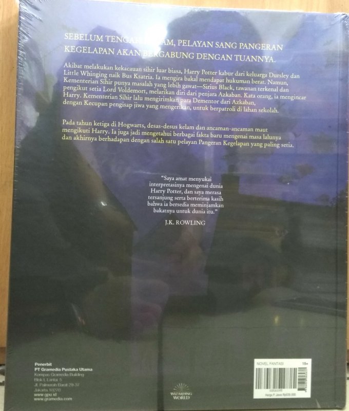 Cover Belakang Buku Harry Potter and the Prisoner of Azkaban (Harry Potter dan Tawanan Azkaban) - Edisi Ilustrasi