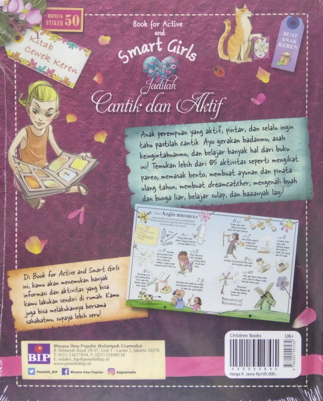 Cover Belakang Buku Book For Active and Smart Girls : Jadilah Cantik dan Aktif