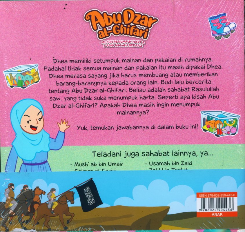 Cover Belakang Buku Seri Sahabat Rasulullah Saw. : Abu Dzar al-Ghifari - Musuh Penumpuk Harta yang Gagah Berani (Full Color)