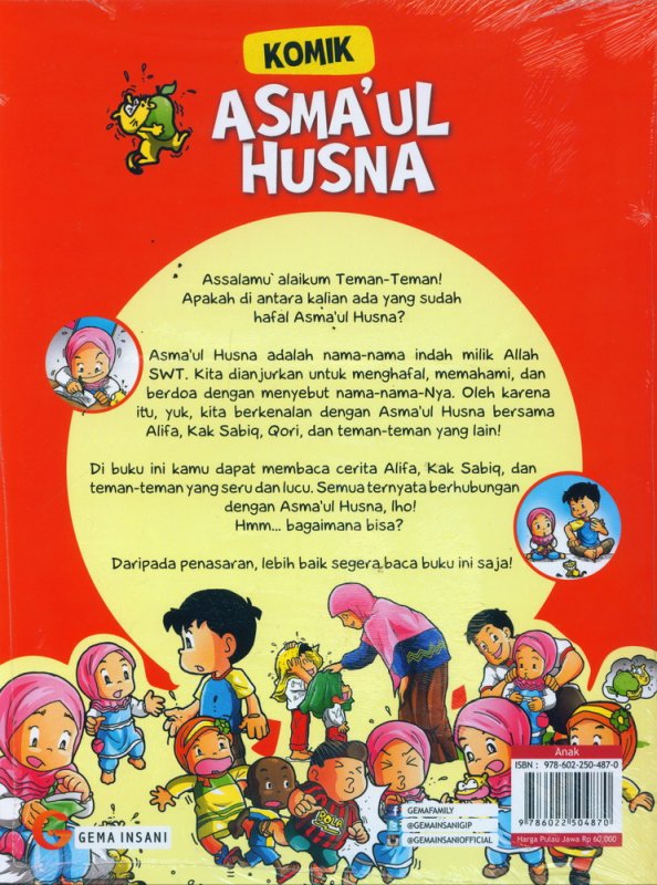 Cover Belakang Buku Komik Asmaul Husna #1