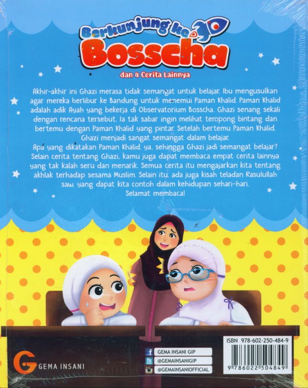 Cover Belakang Buku Berkunjung ke Bosscha dan 4 Cerita Lainnya