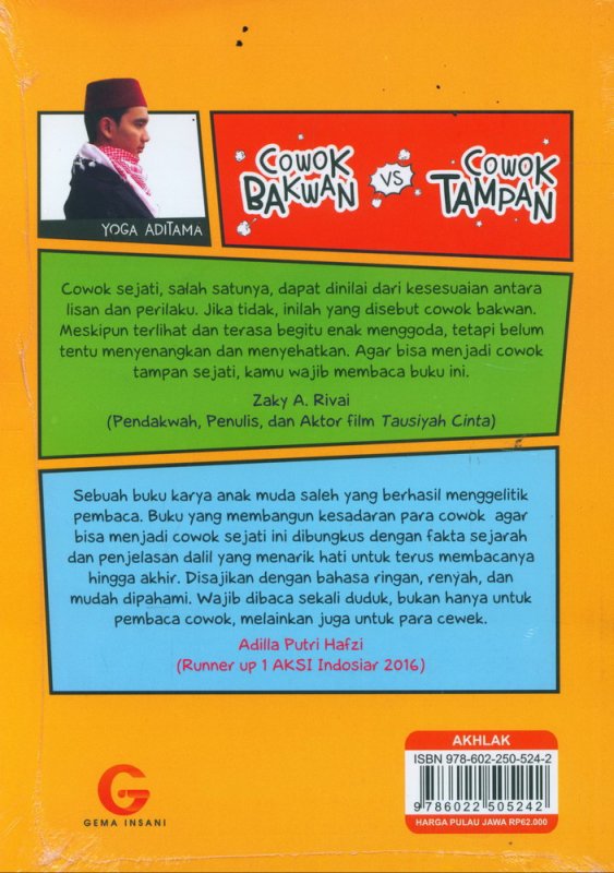 Cover Belakang Buku Cowok Bakwan Cowok Tampan