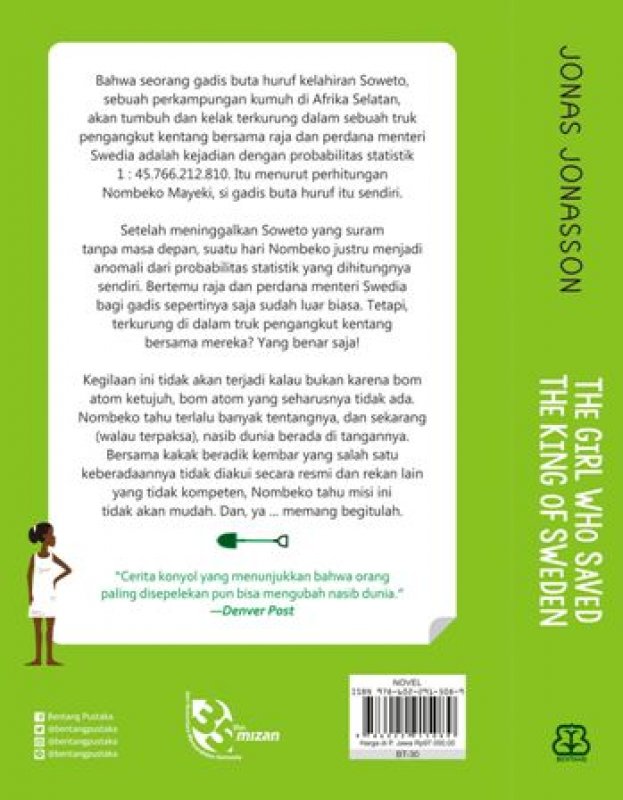 Cover Belakang Buku The Girl who Saved the King of Sweden (Cover Baru)