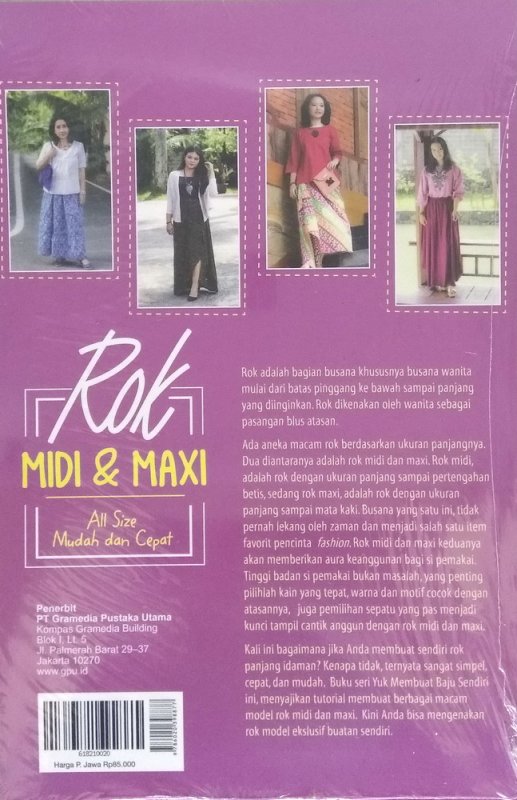 Cover Belakang Buku Yuk Jahit Baju Sendiri: Rok Midi & Maxi