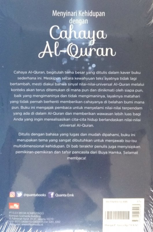 Cover Belakang Buku Menyinari Kehidupan dengan Cahaya Al-Quran