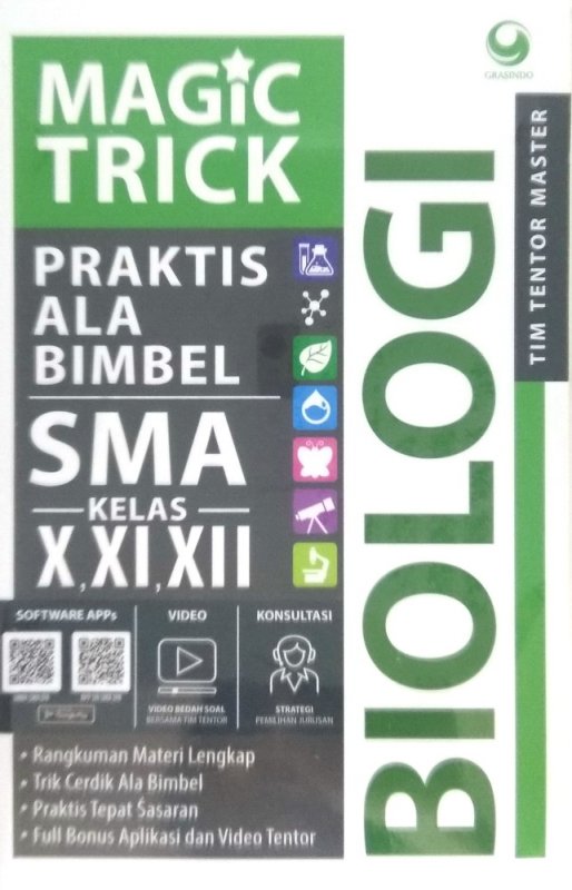 Cover Buku Magic Trick Praktis Ala Bimbel Biologi SMA Kelas X, XI,XII
