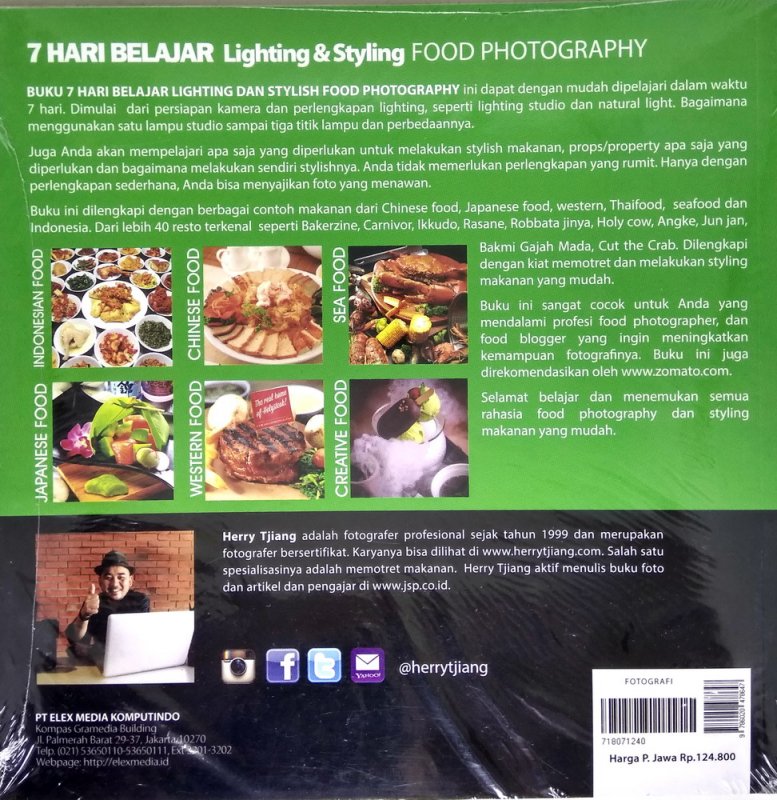 Cover Belakang Buku 7 Hari Belajar Lighting dan Styling Food Photography