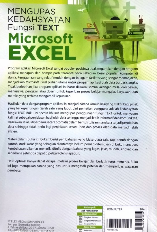 Cover Belakang Buku Mengupas Kedahsyatan Fungsi Text Microsoft Excel