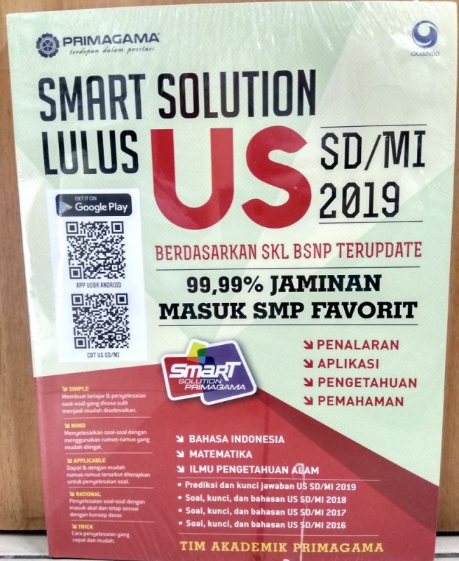 Cover Buku Primagama Smart Solution Lulus US SD/MI 2019