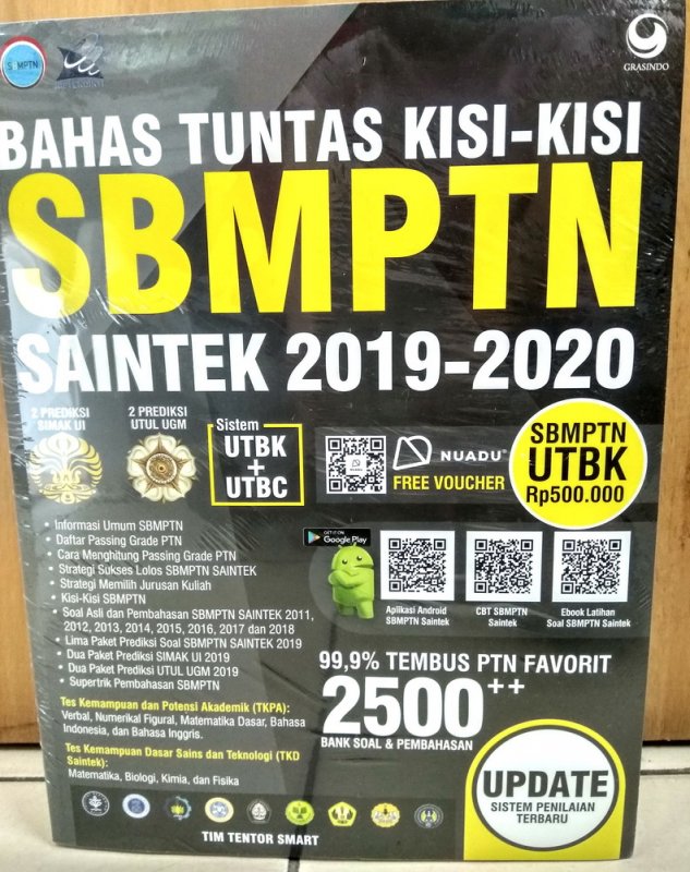 Cover Buku Bahas Tuntas Kisi-Kisi SBMPTN Saintek 2019-2020