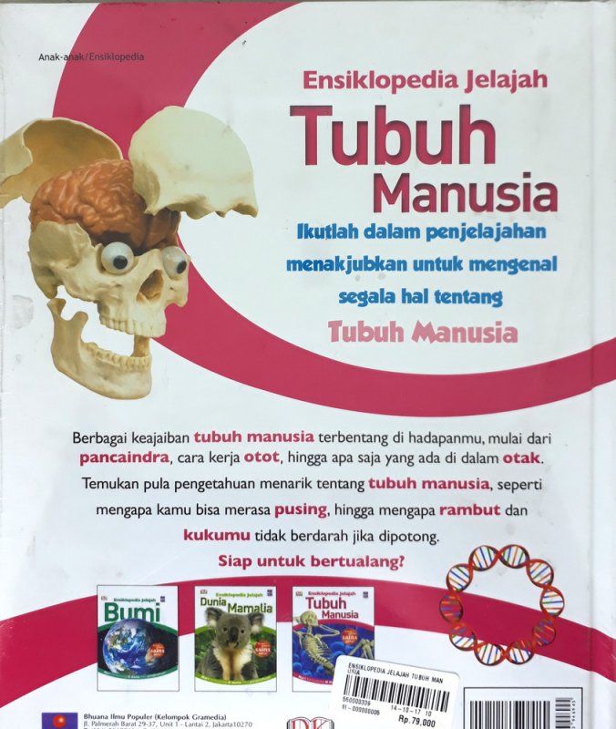 Cover Belakang Buku Ensiklopedia Jelajah Tubuh Manusia