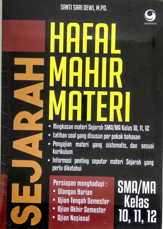 Cover Buku Hafal Mahir Materi Sejarah SMA/MA KELAS 11, 12, 13