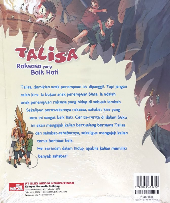 Cover Belakang Buku Talisa Raksasa Yang Baik Hati