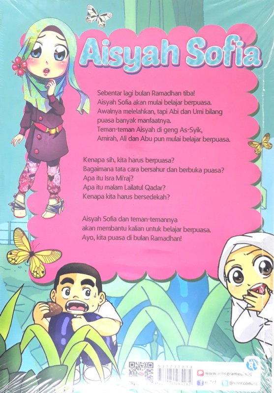 Cover Belakang Buku Aisyah Sofia : Ayo, Kita Puasa di Bulan Ramadhan!