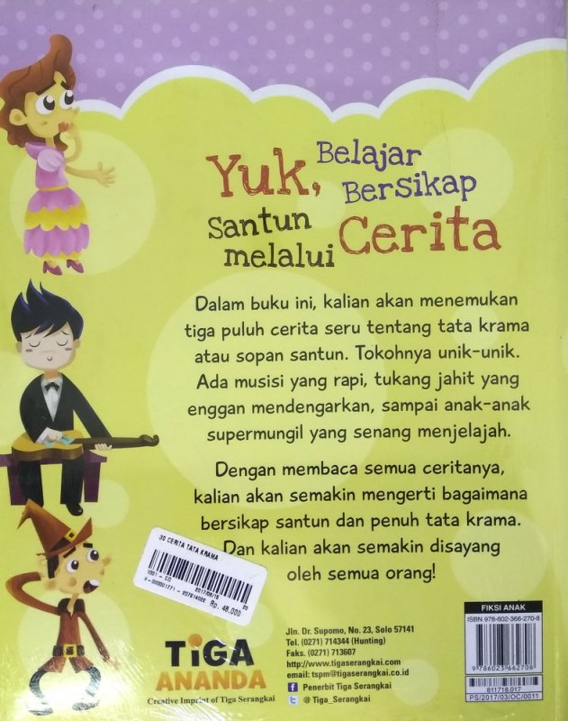 Cover Belakang Buku 30 Cerita Tata Krama