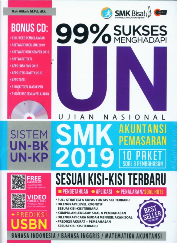 Cover Buku 99% SUKSES MENGHADAPI UN SMK 2019 Akuntansi Pemasaran (PLUS CD)