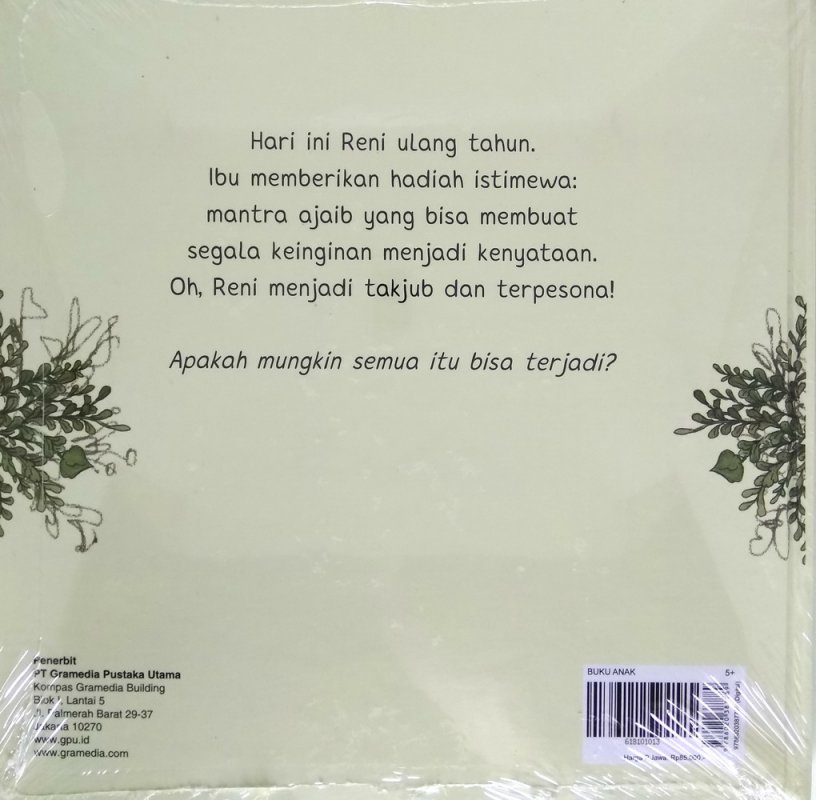 Cover Belakang Buku Dongeng Dialektika: Sehari Bersama Reni (Hard Cover)