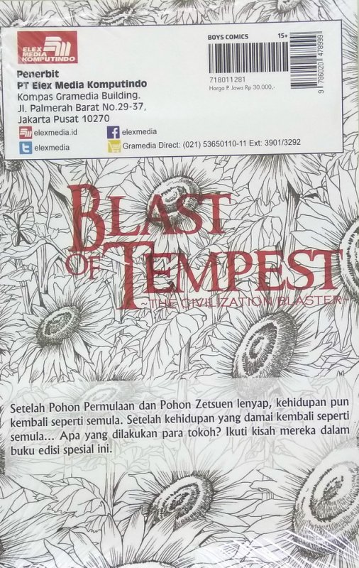 Cover Belakang Buku Blast of Tempest 10
