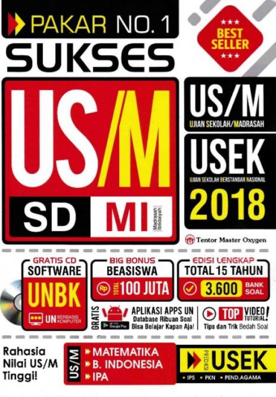 Cover Buku PAKAR NO. 1 SUKSES US/M SD-MI 2018