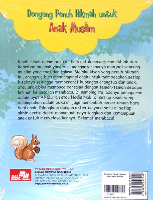 Cover Belakang Buku Dongeng Penuh Hikmah untuk Anak Muslim